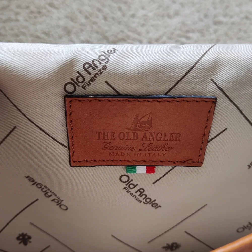 NEW The Old Angler Leather Messenger Bag